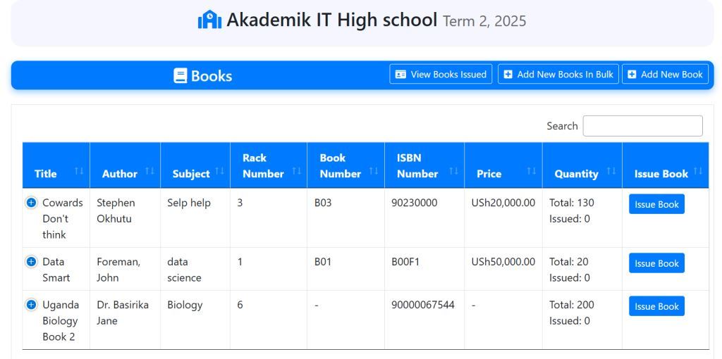 Akademik IT library management System in Uganda